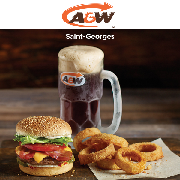 Payez 30 $ et obtenez 50 $ | A&W St-Georges
